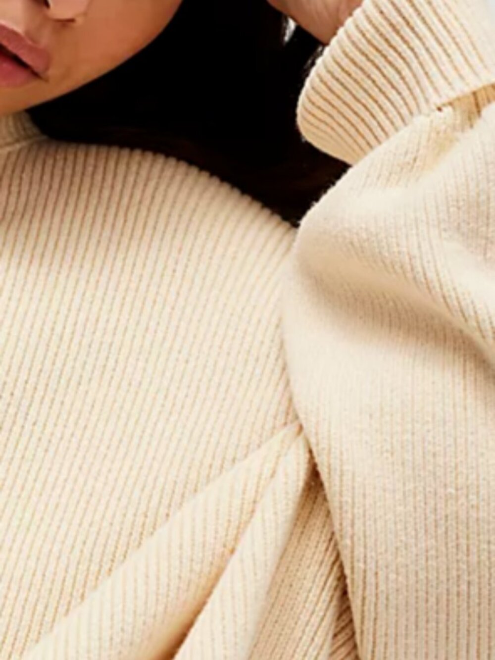NWT Free People Creme Easy Street Tunic Sweater - Picture 10 of 14